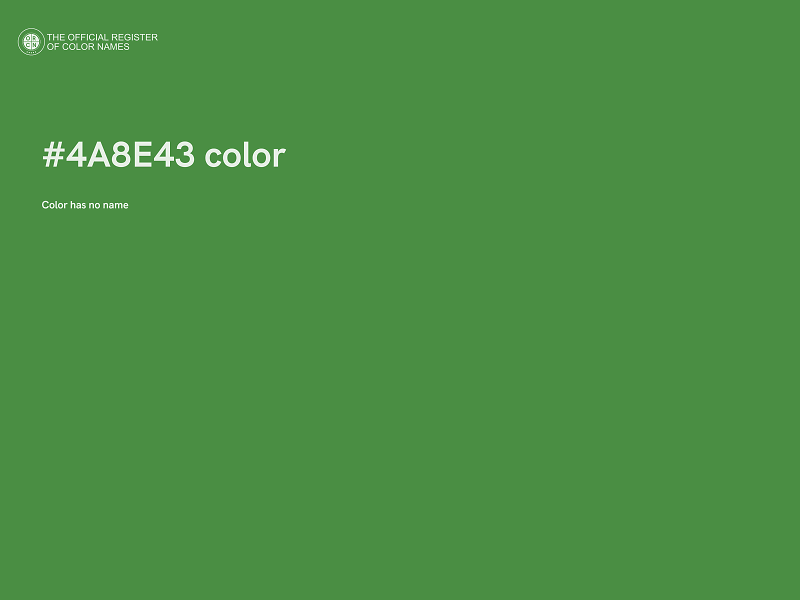 #4A8E43 color image