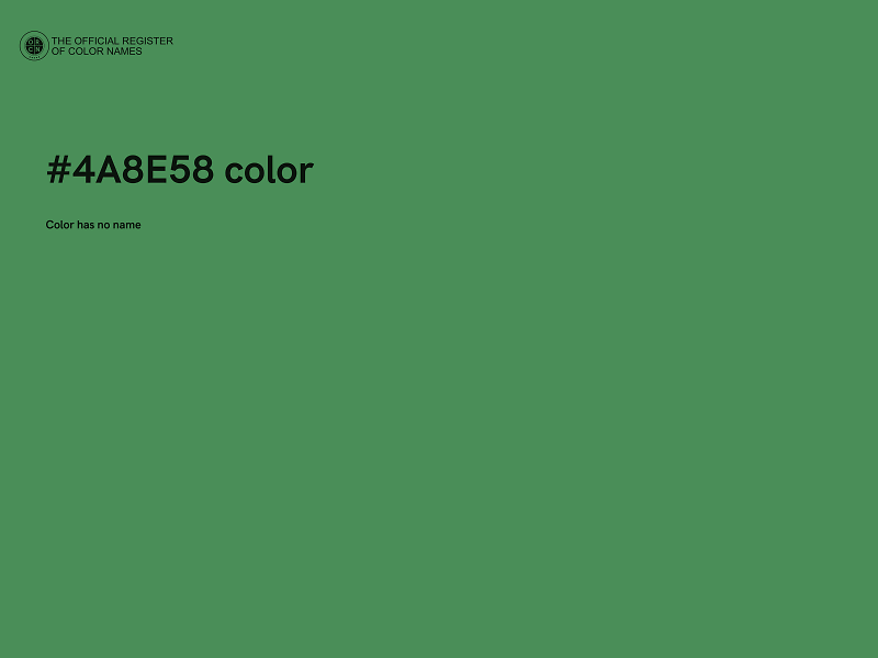 #4A8E58 color image