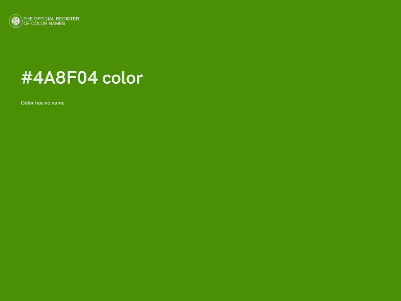 #4A8F04 color image