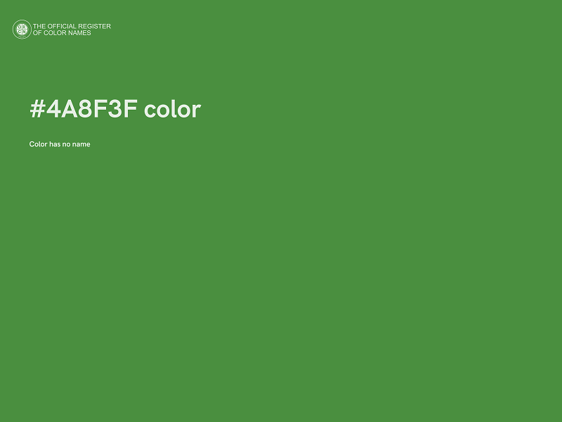 #4A8F3F color image