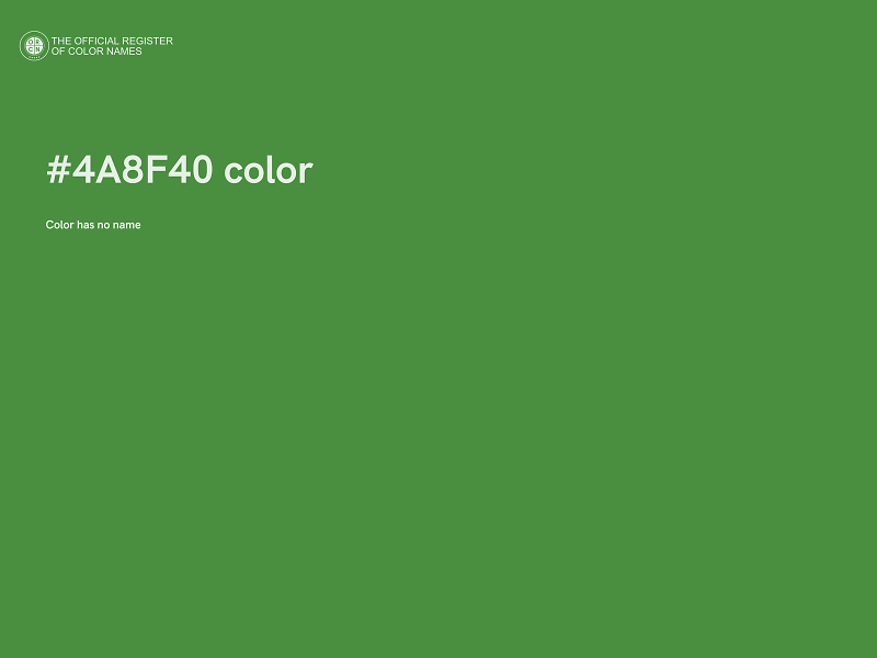 #4A8F40 color image