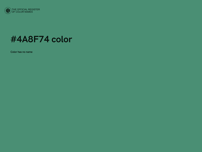 #4A8F74 color image