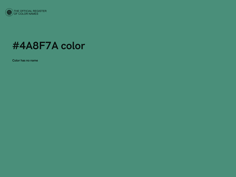 #4A8F7A color image