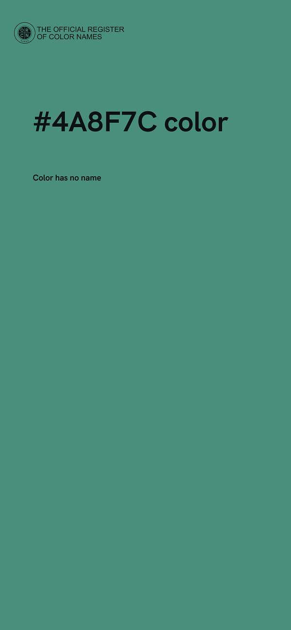 #4A8F7C color image
