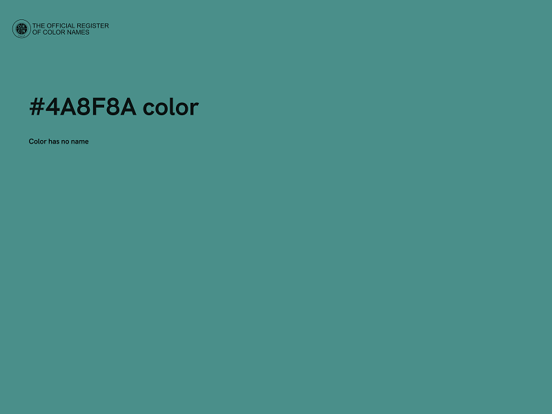 #4A8F8A color image