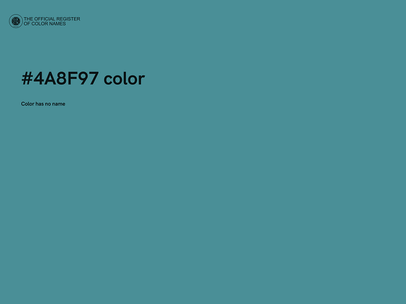#4A8F97 color image