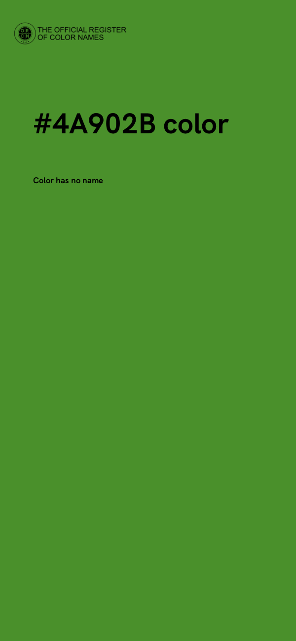 #4A902B color image
