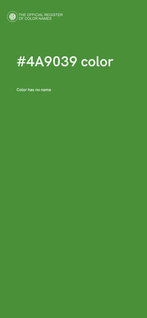 #4A9039 color image