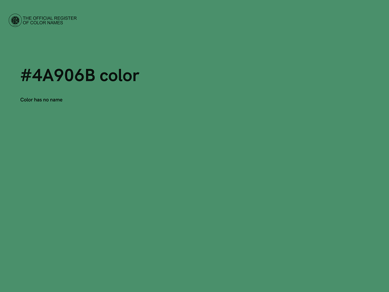 #4A906B color image