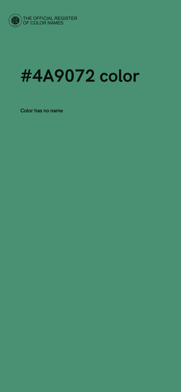 #4A9072 color image