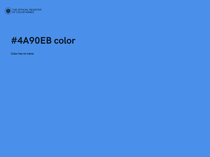 #4A90EB color image