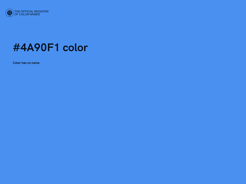 #4A90F1 color image