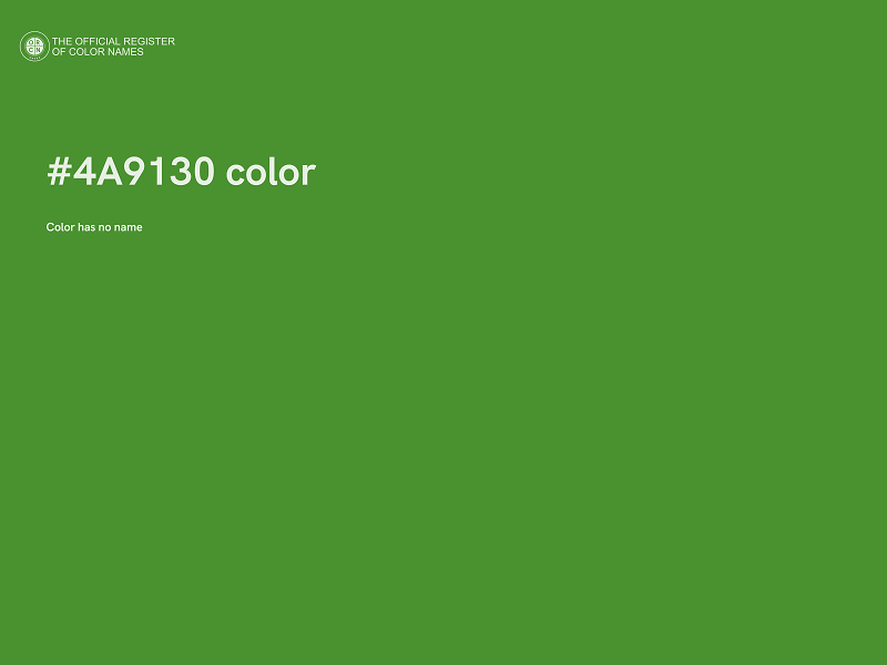 #4A9130 color image