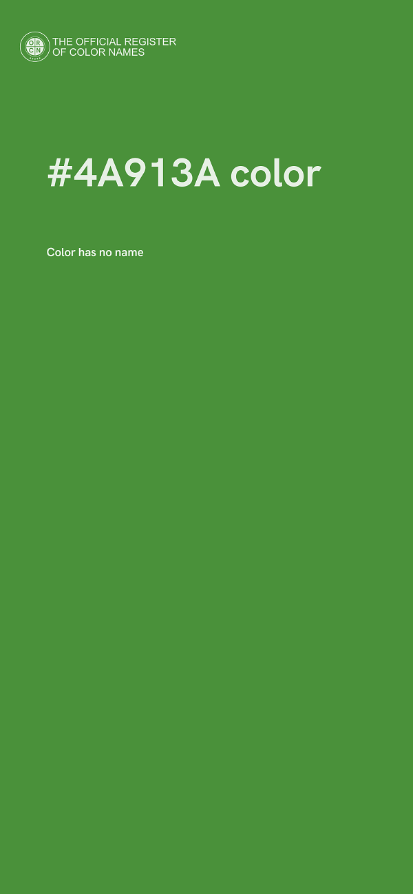 #4A913A color image