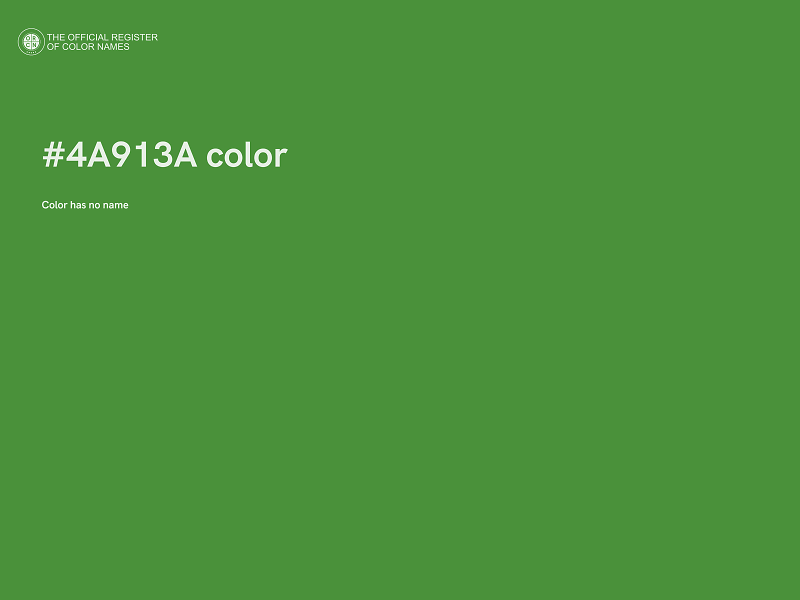 #4A913A color image