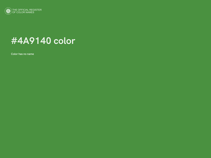 #4A9140 color image