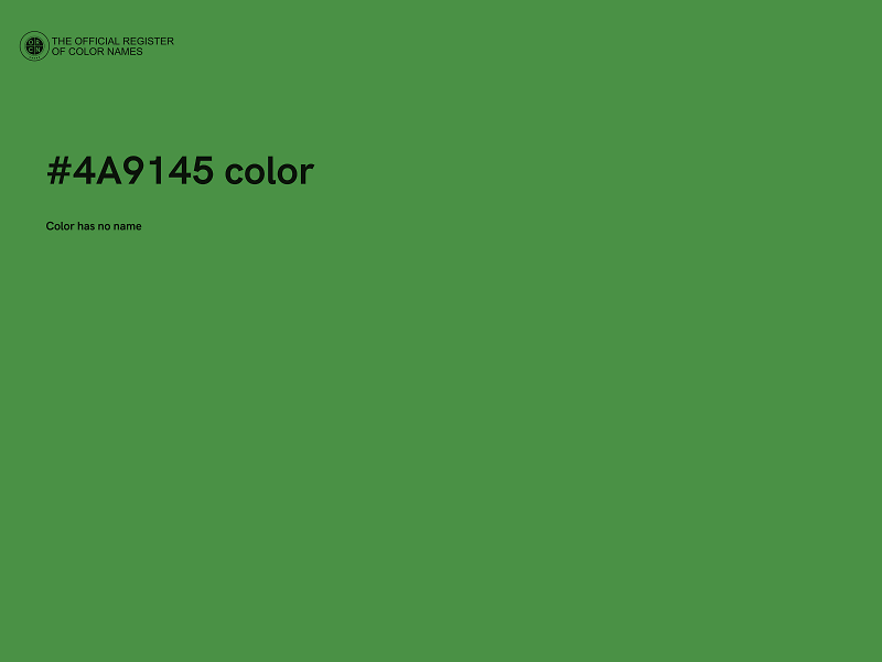 #4A9145 color image