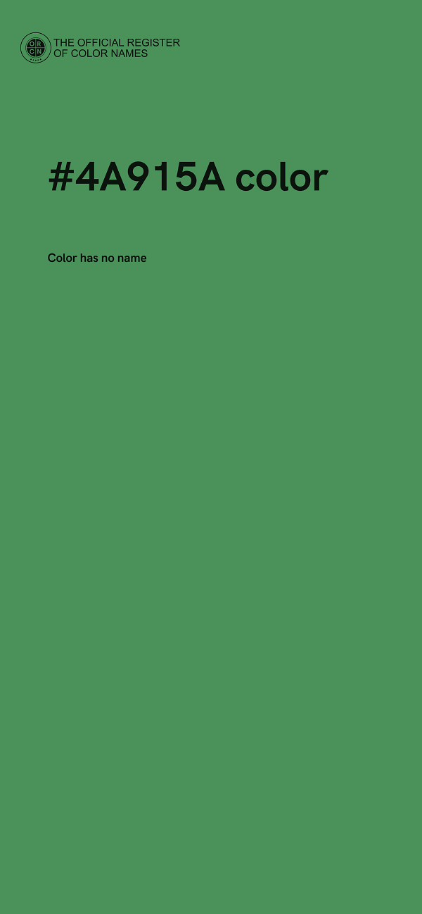 #4A915A color image