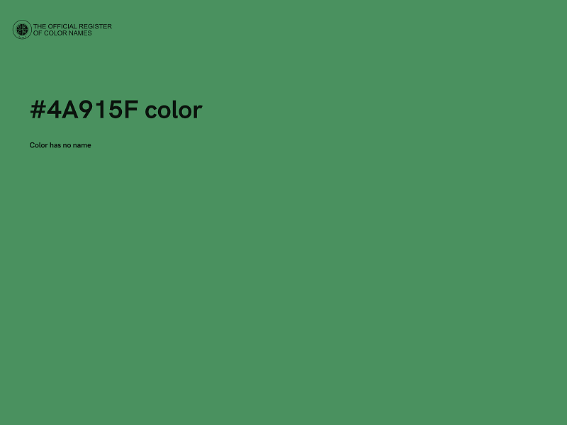 #4A915F color image