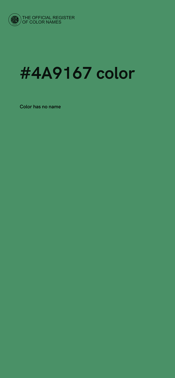 #4A9167 color image