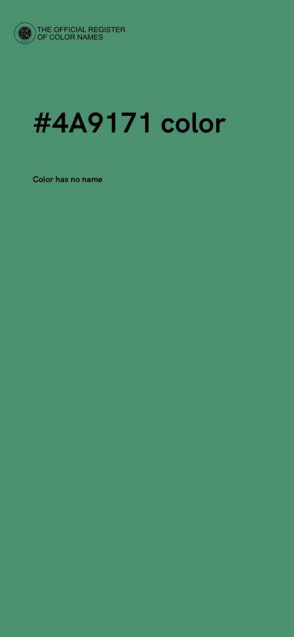 #4A9171 color image