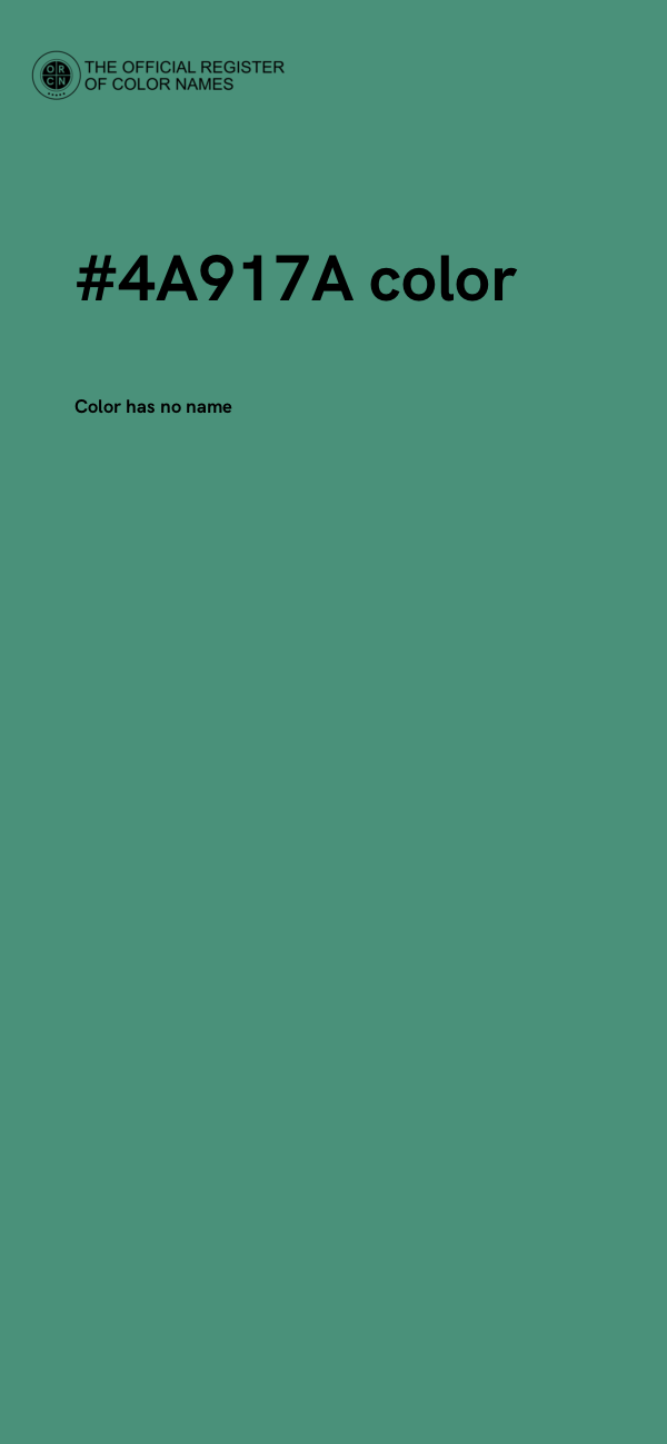#4A917A color image
