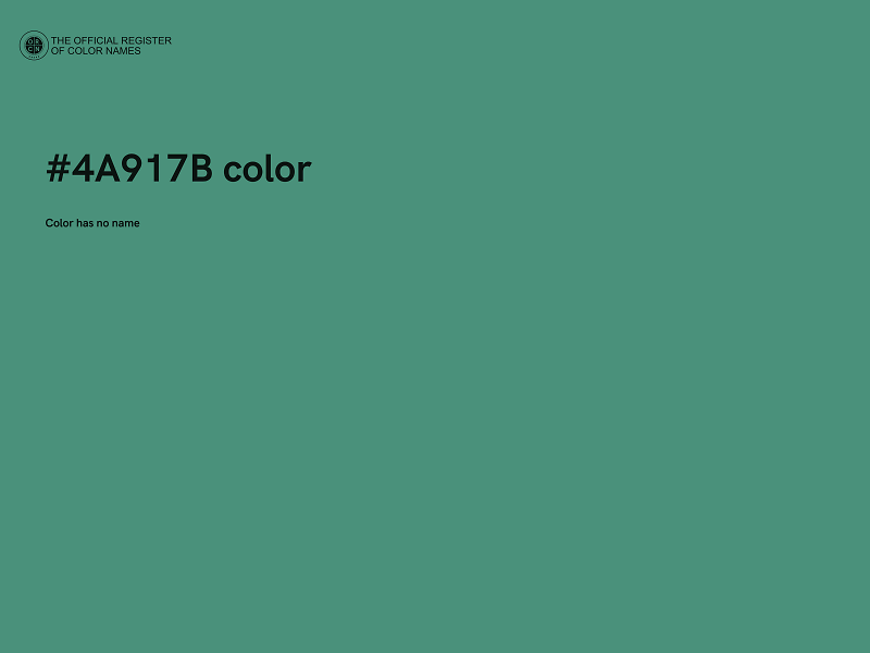 #4A917B color image