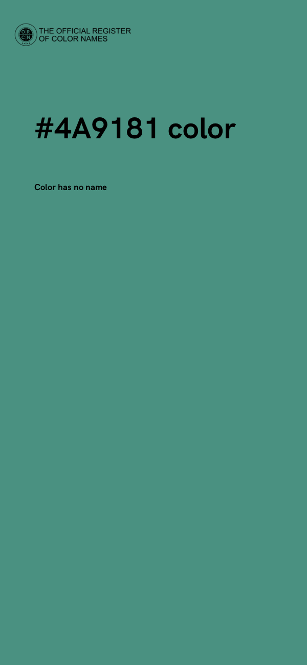 #4A9181 color image