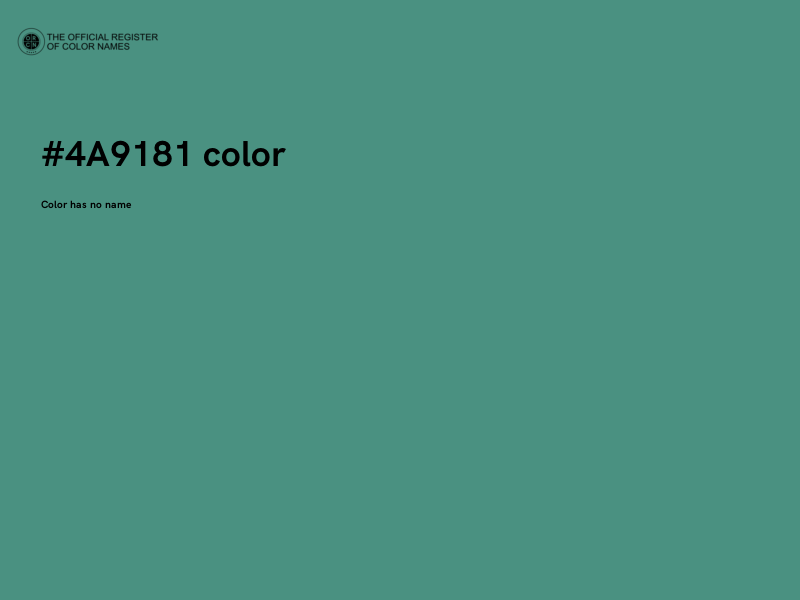 #4A9181 color image