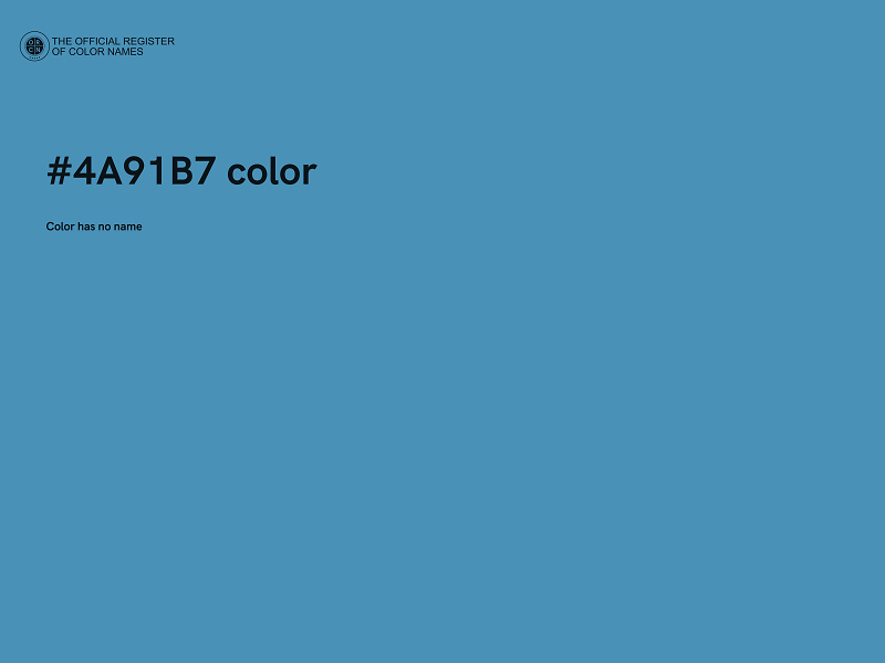 #4A91B7 color image