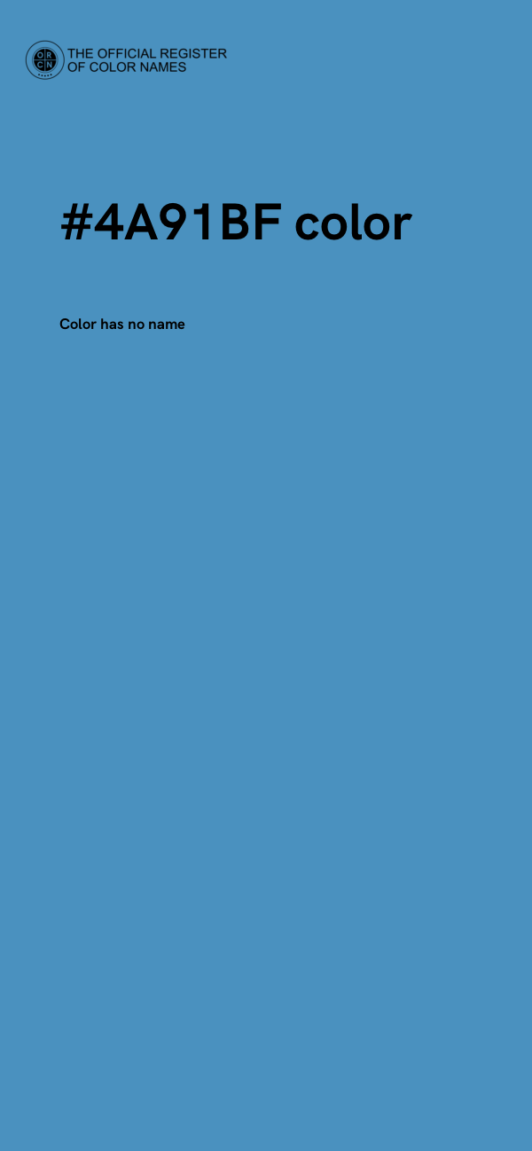 #4A91BF color image