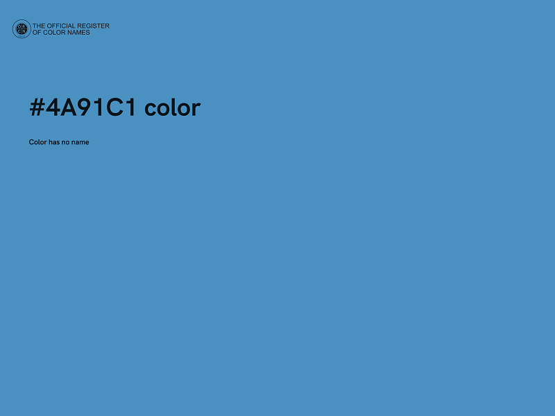 #4A91C1 color image