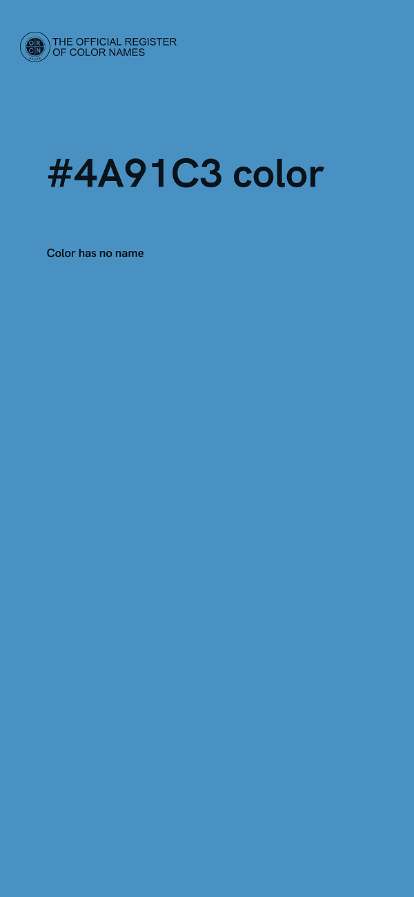 #4A91C3 color image