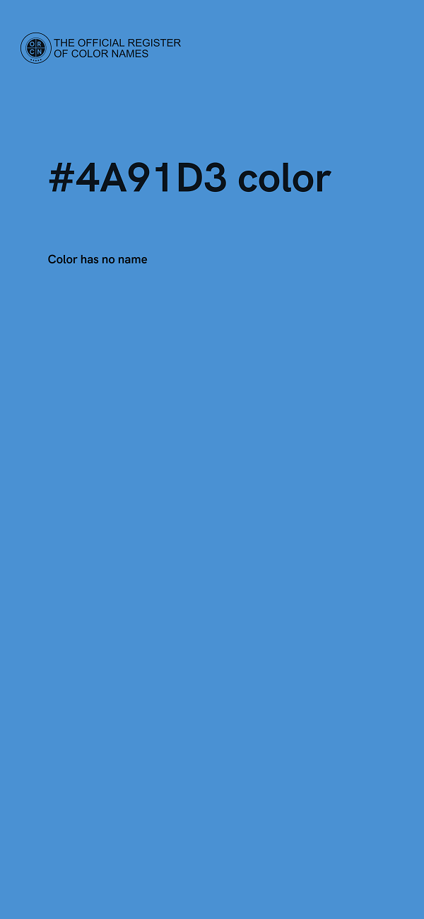 #4A91D3 color image