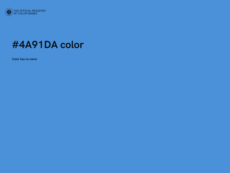#4A91DA color image