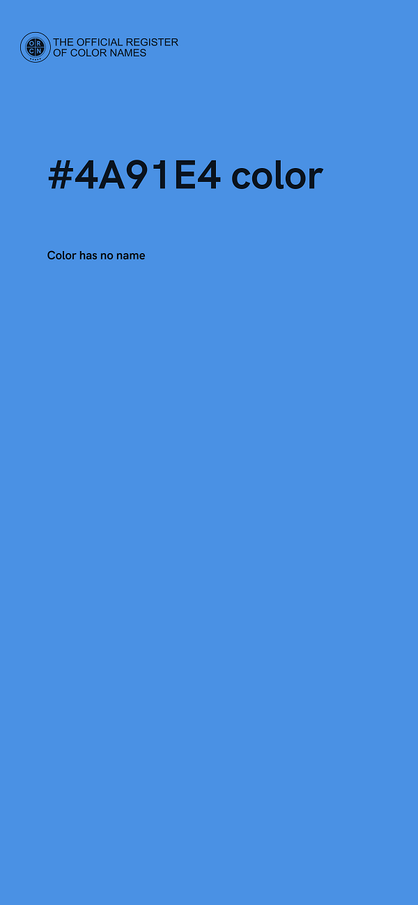 #4A91E4 color image