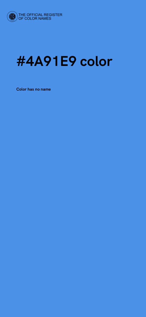 #4A91E9 color image