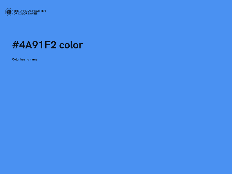 #4A91F2 color image