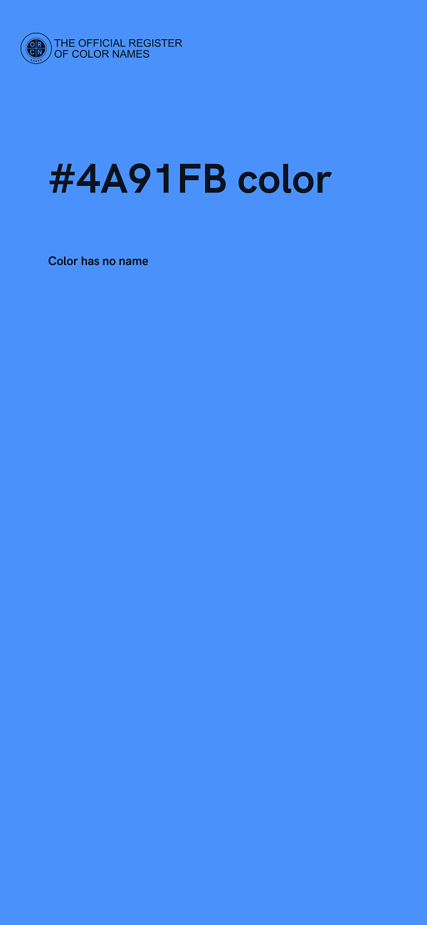 #4A91FB color image