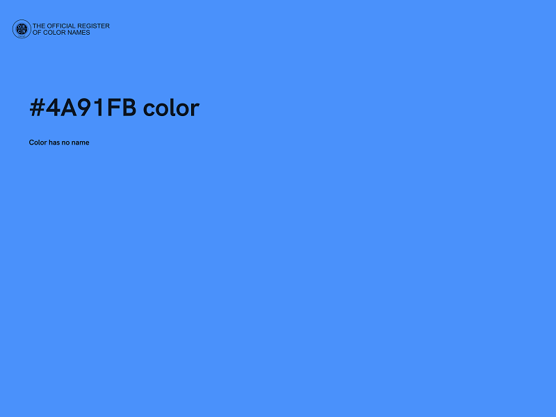 #4A91FB color image