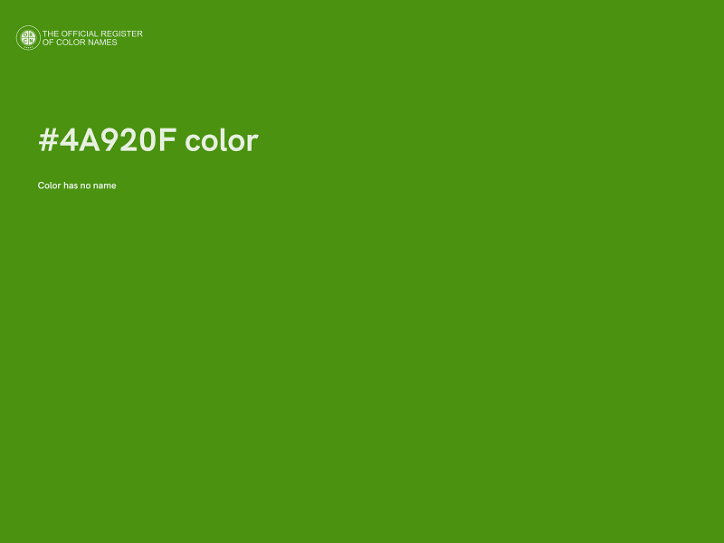 #4A920F color image