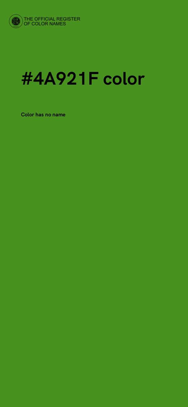 #4A921F color image