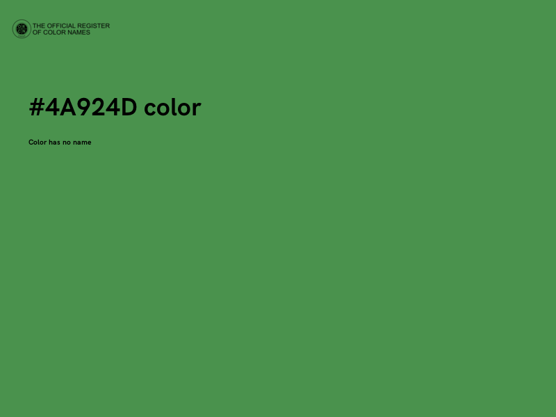 #4A924D color image