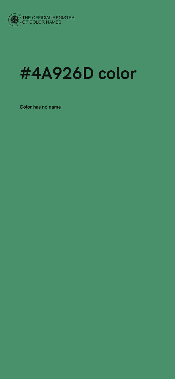 #4A926D color image