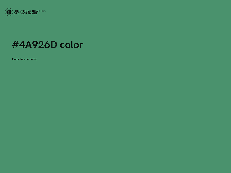 #4A926D color image