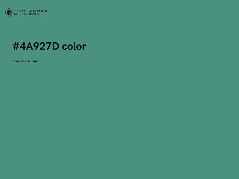 #4A927D color image