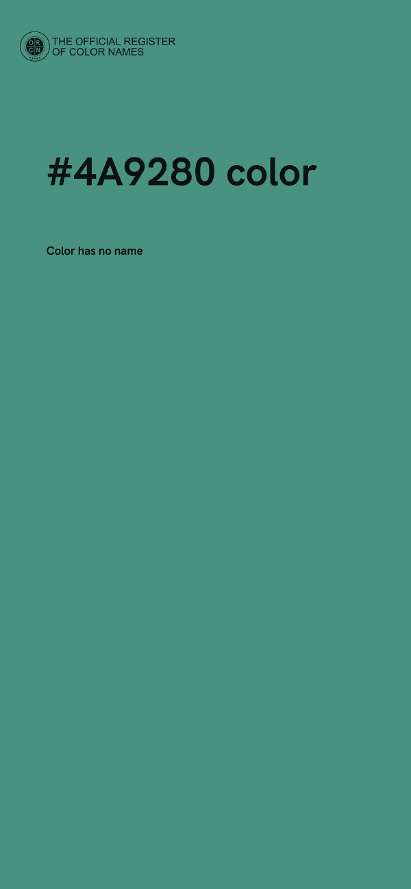 #4A9280 color image