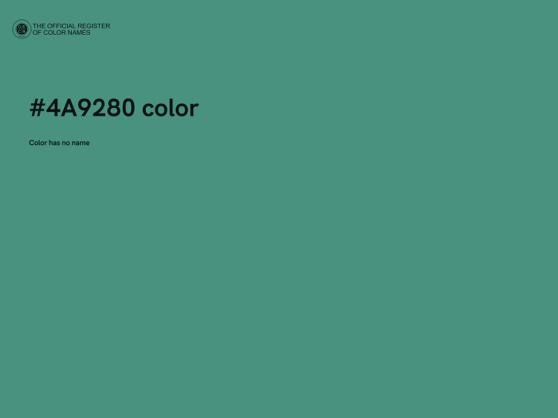 #4A9280 color image