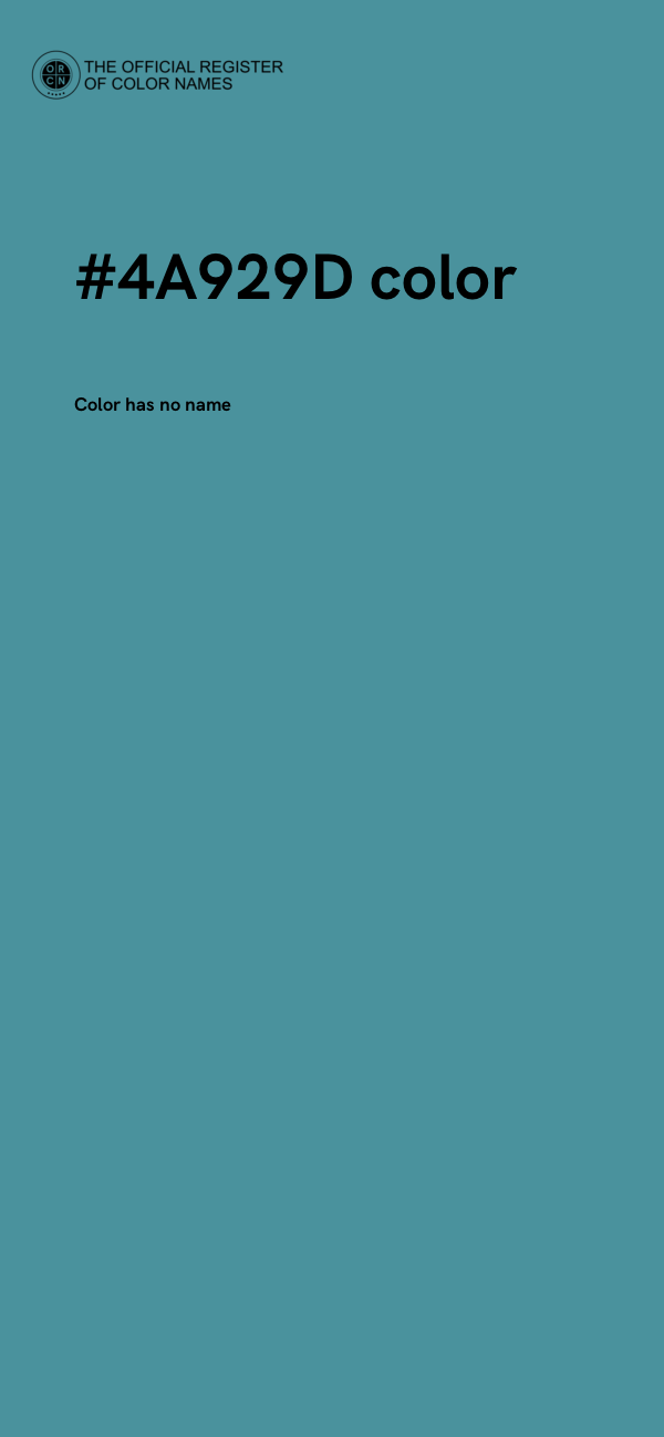 #4A929D color image