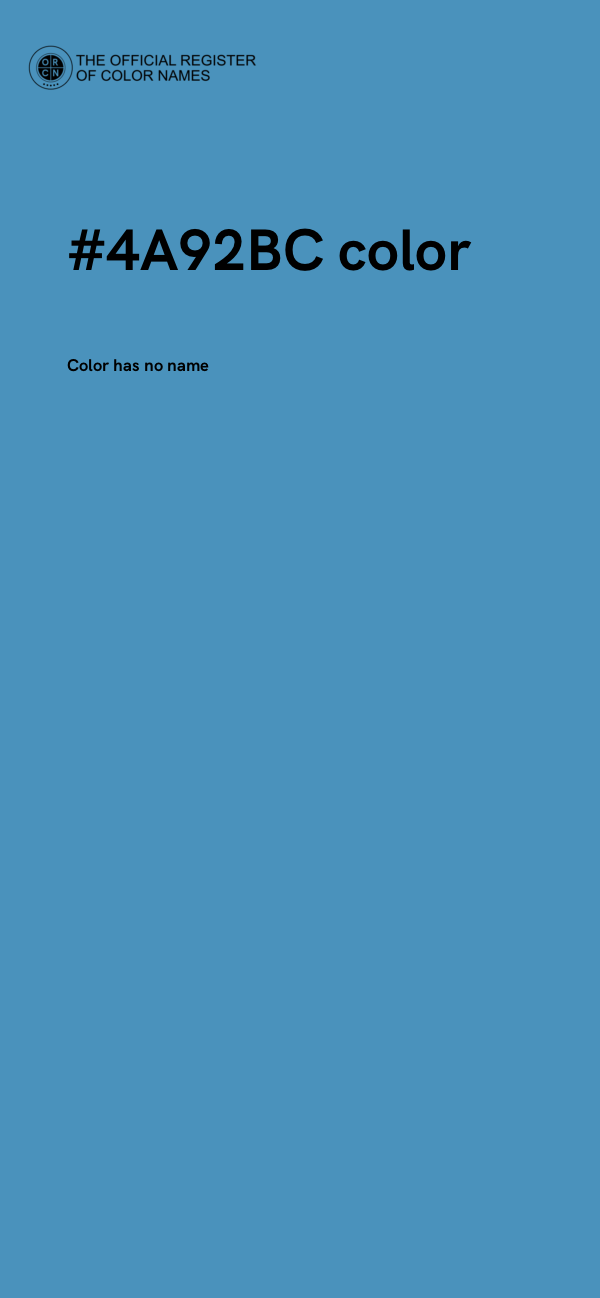 #4A92BC color image